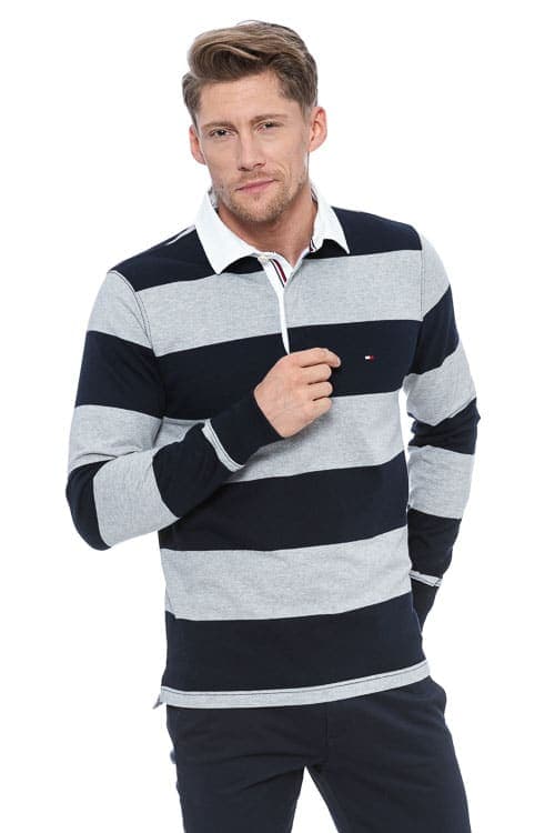 POLO ICONIC BLOCK STRIPE RUGBY