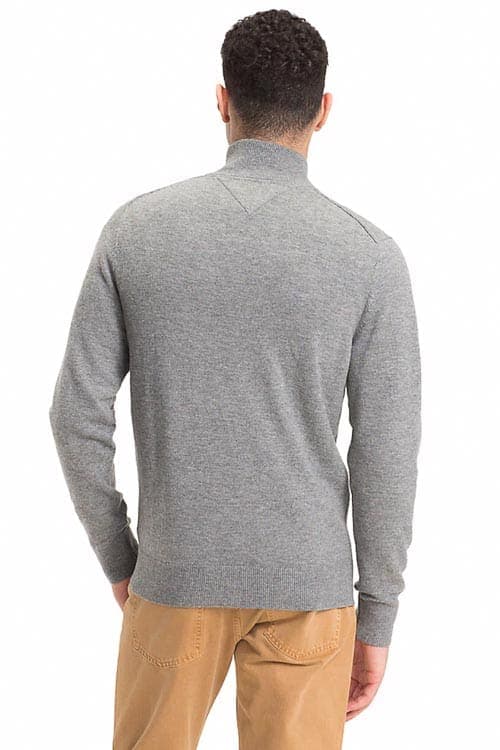 SWETER LAMBSWOOL ZIP MOCK