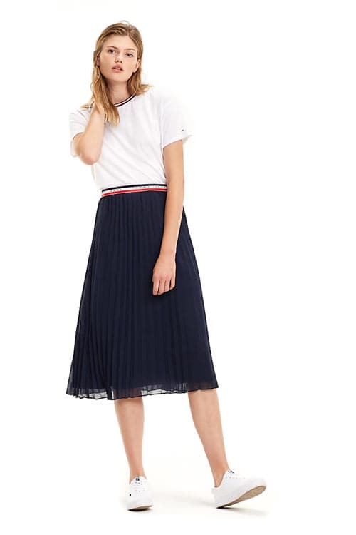 SPÓDNICA MIDI PLEATED SKI